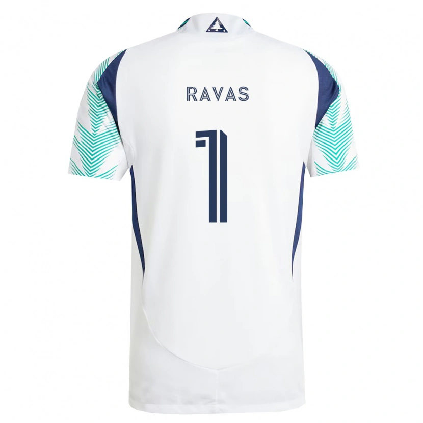 Danxen Kinder Henrich Ravas #1 Weiß Marineblau Hellgrün Auswärtstrikot Trikot 2026/27 T-Shirt