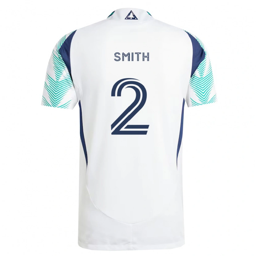 Danxen Kinder Jared Smith #2 Weiß Marineblau Hellgrün Auswärtstrikot Trikot 2026/27 T-Shirt