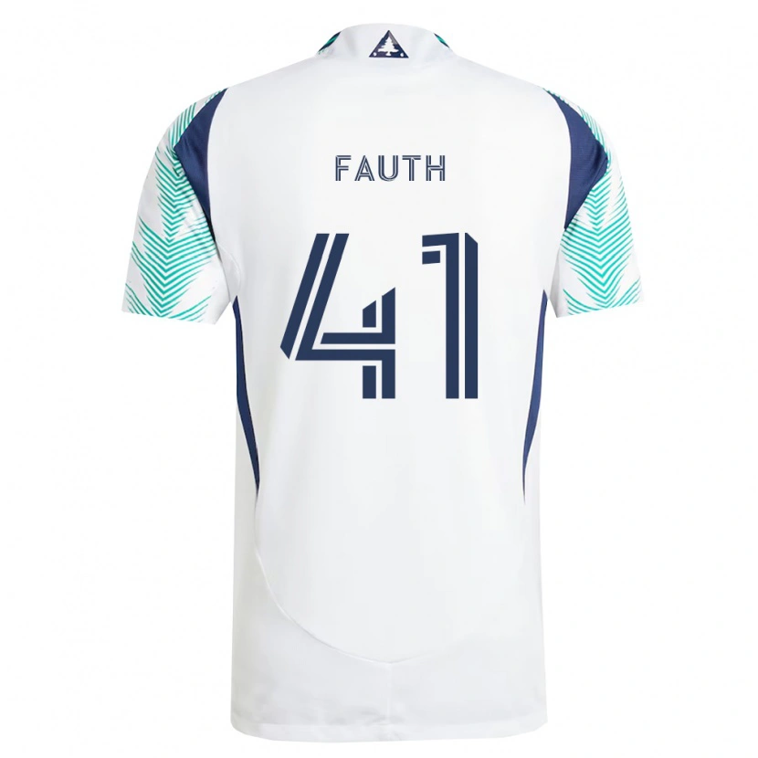 Danxen Kinder Ryker Fauth #41 Weiß Marineblau Hellgrün Auswärtstrikot Trikot 2026/27 T-Shirt