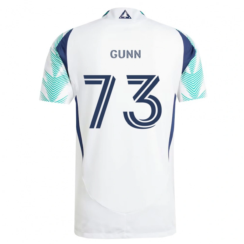 Danxen Kinder Jd Gunn #73 Weiß Marineblau Hellgrün Auswärtstrikot Trikot 2026/27 T-Shirt