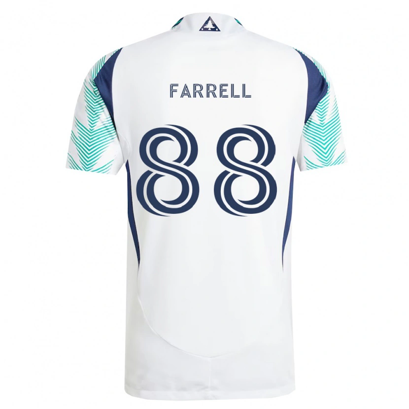 Danxen Kinder Andrew Farrell #88 Weiß Marineblau Hellgrün Auswärtstrikot Trikot 2026/27 T-Shirt