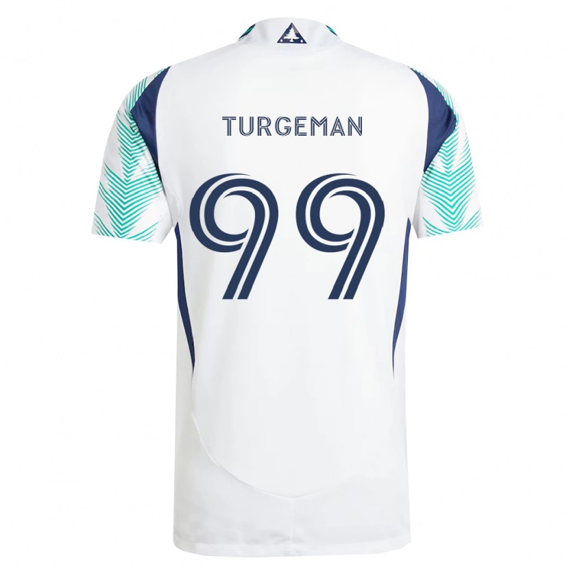 Danxen Kinder Dor Turgeman #99 Weiß Marineblau Hellgrün Auswärtstrikot Trikot 2026/27 T-Shirt