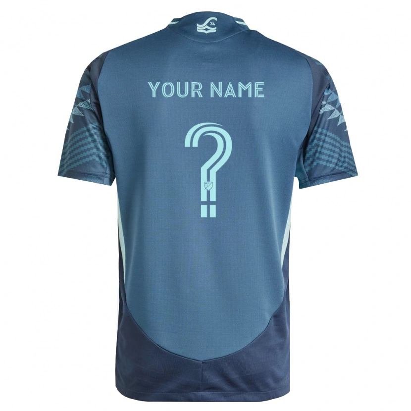 Danxen Kinder Ihren Namen #0 Marineblau Grün Auswärtstrikot Trikot 2026/27 T-Shirt