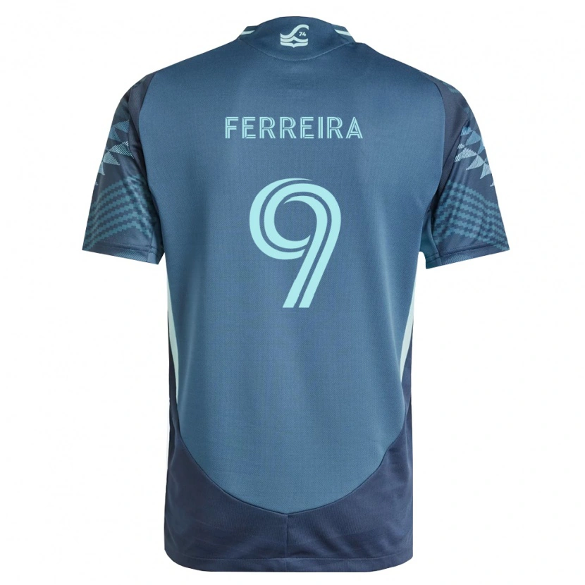 Danxen Kinder Jesús Ferreira #9 Marineblau Grün Auswärtstrikot Trikot 2026/27 T-Shirt