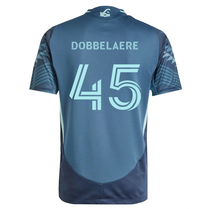 Danxen Kinder Ethan Dobbelaere #45 Marineblau Grün Auswärtstrikot Trikot 2026/27 T-Shirt
