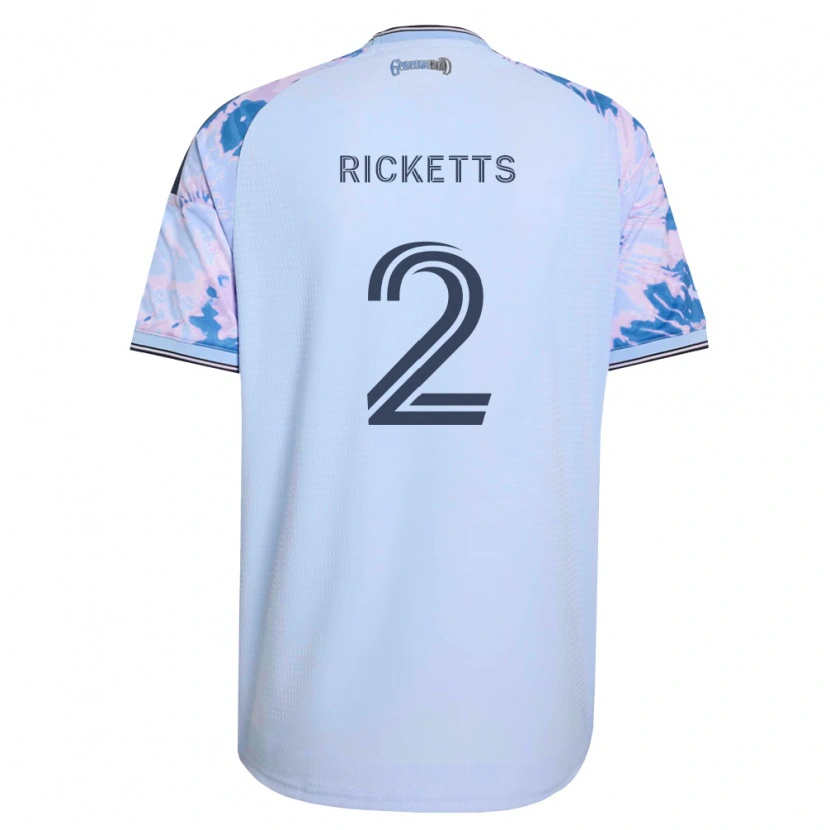Danxen Kinder Jamar Ricketts #2 Königsblau Weiß Schwarz Auswärtstrikot Trikot 2026/27 T-Shirt