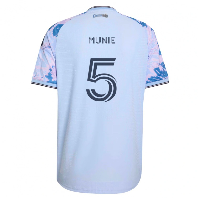 Danxen Kinder Daniel Munie #5 Königsblau Weiß Schwarz Auswärtstrikot Trikot 2026/27 T-Shirt