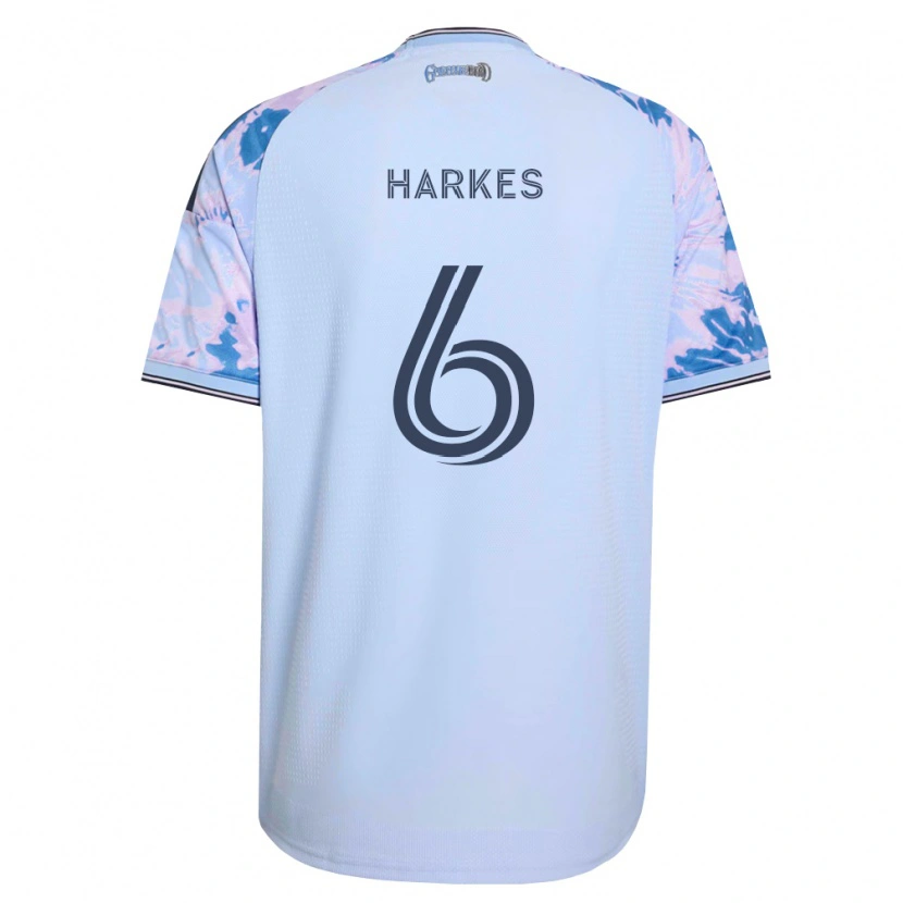 Danxen Kinder Ian Harkes #6 Königsblau Weiß Schwarz Auswärtstrikot Trikot 2026/27 T-Shirt