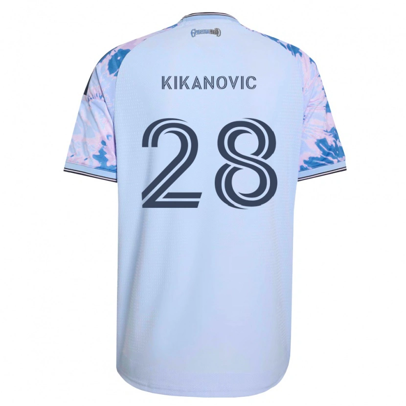 Danxen Kinder Benji Kikanović #28 Königsblau Weiß Schwarz Auswärtstrikot Trikot 2026/27 T-Shirt