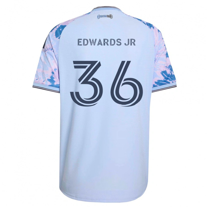 Danxen Kinder Earl Edwards Jr. #36 Königsblau Weiß Schwarz Auswärtstrikot Trikot 2026/27 T-Shirt