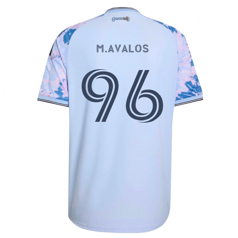 Danxen Kinder Marcelo Ávalos #96 Königsblau Weiß Schwarz Auswärtstrikot Trikot 2026/27 T-Shirt