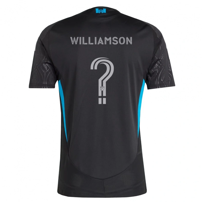 Danxen Kinder Eryk Williamson #0 Schwarz Weiß Himmelblau Auswärtstrikot Trikot 2026/27 T-Shirt