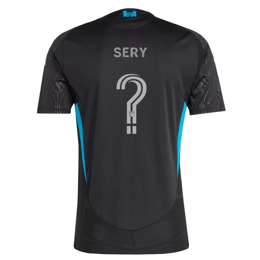 Danxen Kinder Sam Sery #0 Schwarz Weiß Himmelblau Auswärtstrikot Trikot 2026/27 T-Shirt