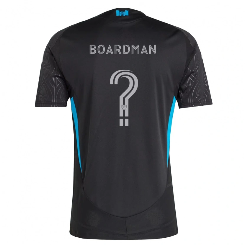 Danxen Kinder Erik Pena-Boardman #0 Schwarz Weiß Himmelblau Auswärtstrikot Trikot 2026/27 T-Shirt