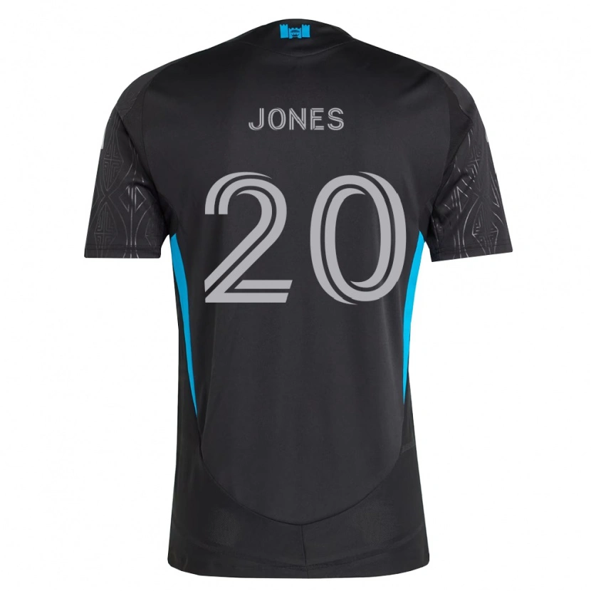 Danxen Kinder Derrick Jones #20 Schwarz Weiß Himmelblau Auswärtstrikot Trikot 2026/27 T-Shirt