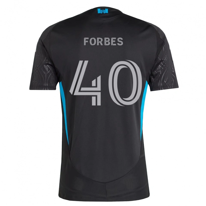 Danxen Kinder Jahlane Forbes #40 Schwarz Weiß Himmelblau Auswärtstrikot Trikot 2026/27 T-Shirt