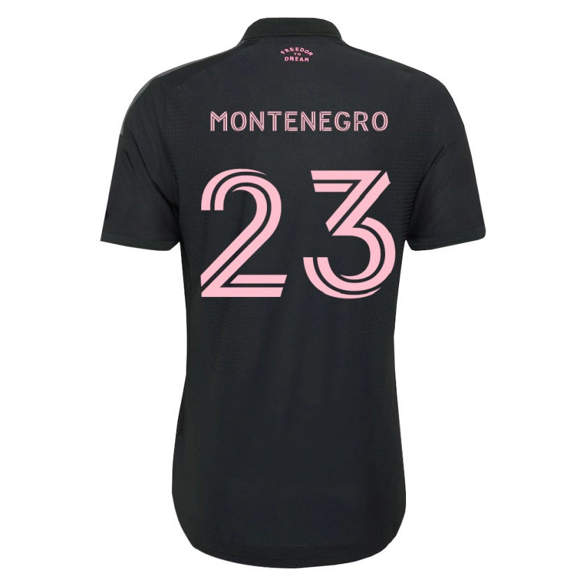Danxen Kinder Ricardo Montenegro #23 Pink Schwarz Weiß Auswärtstrikot Trikot 2026/27 T-Shirt