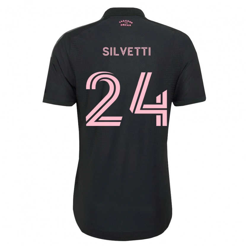 Danxen Kinder Mateo Silvetti #24 Pink Schwarz Weiß Auswärtstrikot Trikot 2026/27 T-Shirt
