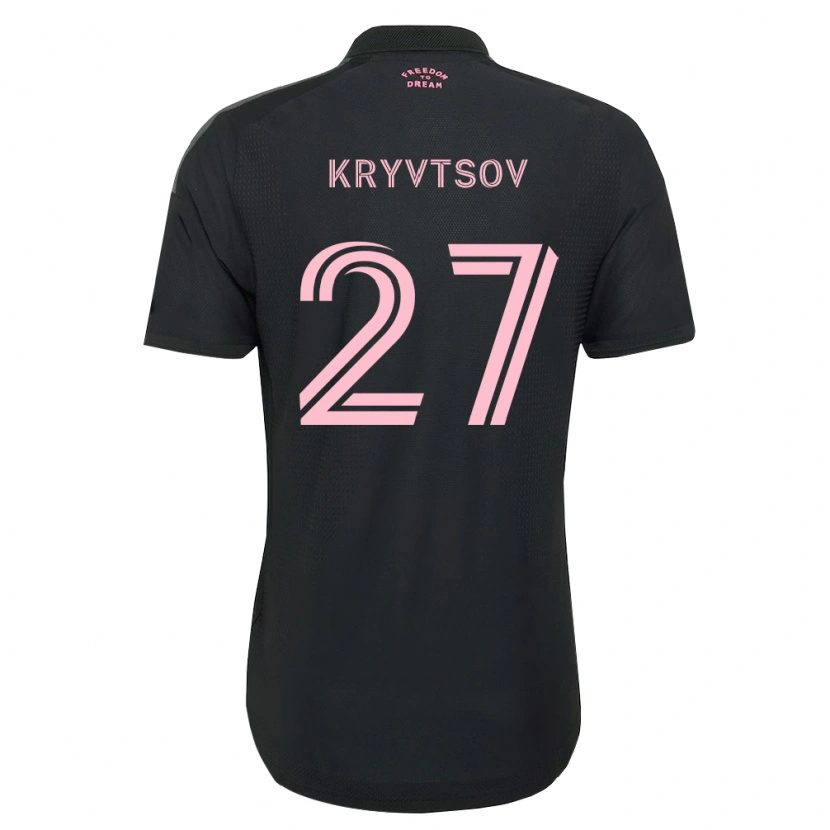 Danxen Kinder Sergiy Kryvtsov #27 Pink Schwarz Weiß Auswärtstrikot Trikot 2026/27 T-Shirt