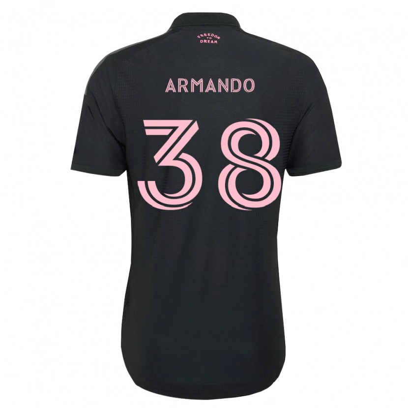 Danxen Kinder Máximo Armando #38 Pink Schwarz Weiß Auswärtstrikot Trikot 2026/27 T-Shirt