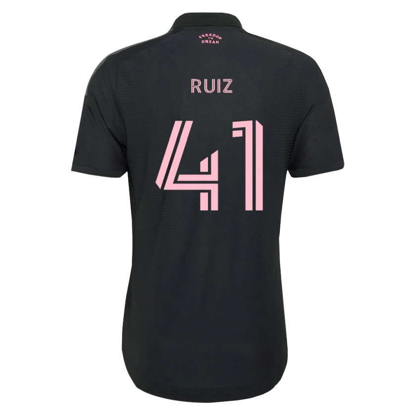 Danxen Kinder David Ruíz #41 Pink Schwarz Weiß Auswärtstrikot Trikot 2026/27 T-Shirt