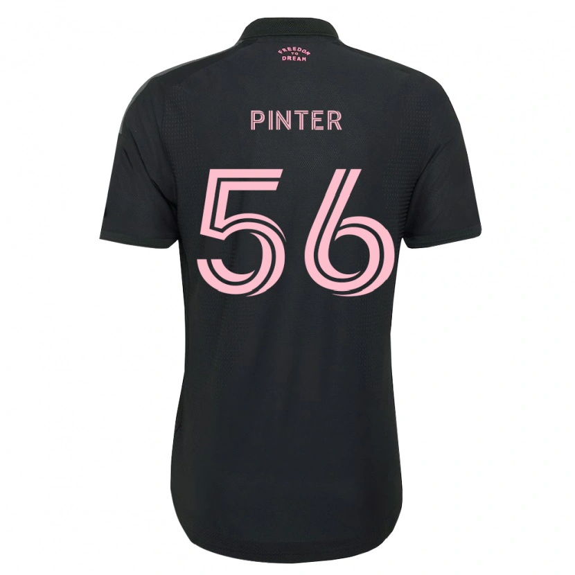 Danxen Kinder Dániel Pintér #56 Pink Schwarz Weiß Auswärtstrikot Trikot 2026/27 T-Shirt