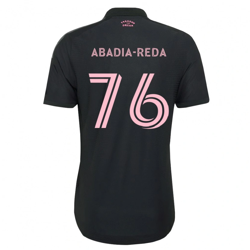 Danxen Kinder Ezequiel Abadia-Reda #76 Pink Schwarz Weiß Auswärtstrikot Trikot 2026/27 T-Shirt