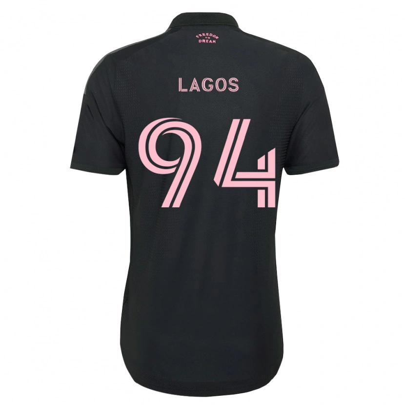 Danxen Kinder Diego Lagos #94 Pink Schwarz Weiß Auswärtstrikot Trikot 2026/27 T-Shirt
