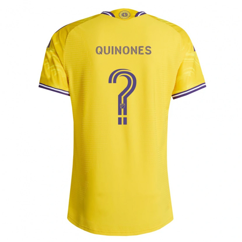 Danxen Kinder Lucas Quiñones #0 Gelb Violett Auswärtstrikot Trikot 2026/27 T-Shirt