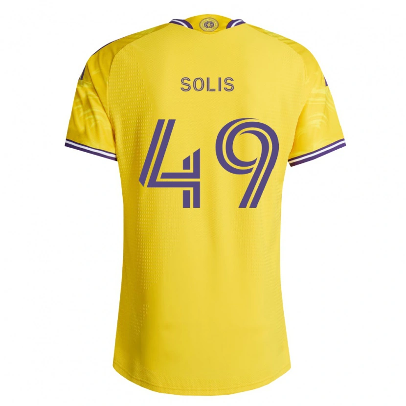 Danxen Kinder Jhon Solís #49 Gelb Violett Auswärtstrikot Trikot 2026/27 T-Shirt