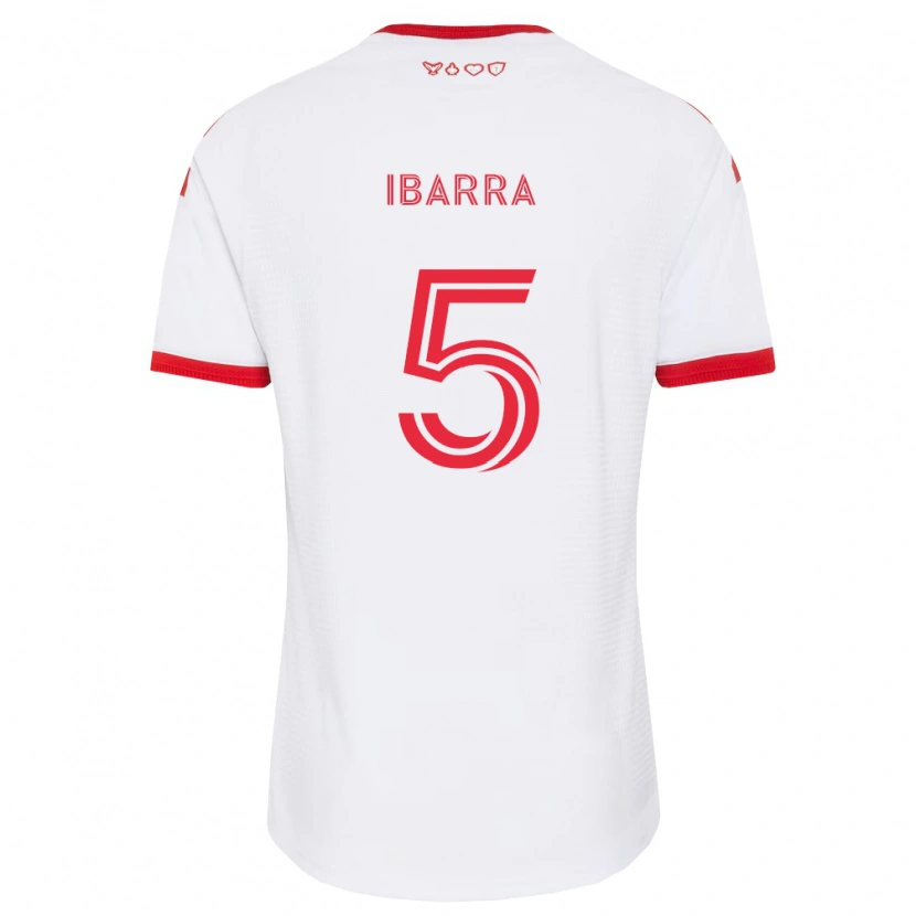 Danxen Kinder Franco Ibarra #5 Weiß Rot Schwarz Auswärtstrikot Trikot 2026/27 T-Shirt