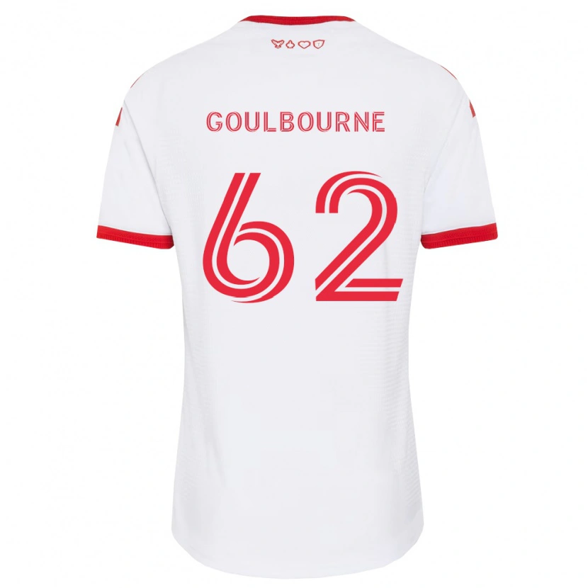 Danxen Kinder Rohan Goulbourne #62 Weiß Rot Schwarz Auswärtstrikot Trikot 2026/27 T-Shirt
