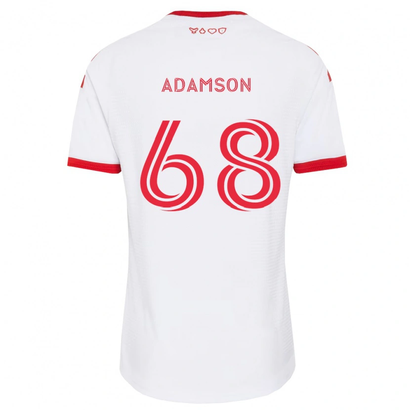 Danxen Kinder Demitre Adamson #68 Weiß Rot Schwarz Auswärtstrikot Trikot 2026/27 T-Shirt