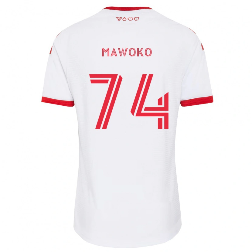 Danxen Kinder Kundai Mawoko #74 Weiß Rot Schwarz Auswärtstrikot Trikot 2026/27 T-Shirt