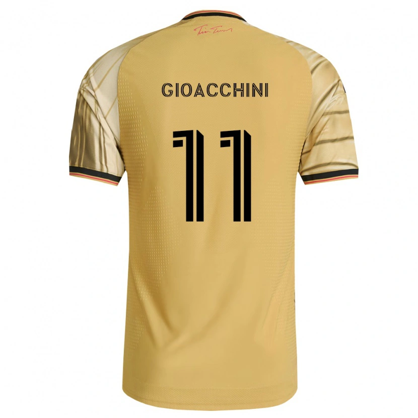 Danxen Kinder Nicholas Gioacchini #11 Braun Gelb Schwarz Auswärtstrikot Trikot 2026/27 T-Shirt