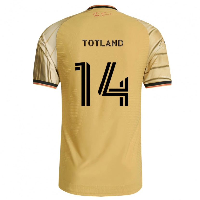 Danxen Kinder Tomas Totland #14 Braun Gelb Schwarz Auswärtstrikot Trikot 2026/27 T-Shirt