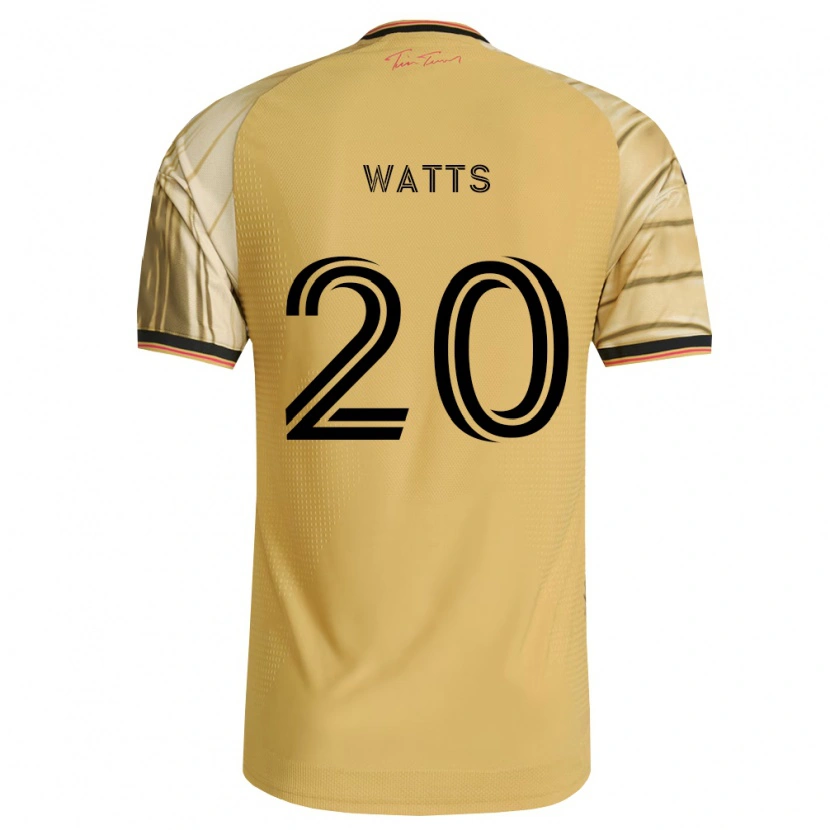 Danxen Kinder Akil Watts #20 Braun Gelb Schwarz Auswärtstrikot Trikot 2026/27 T-Shirt