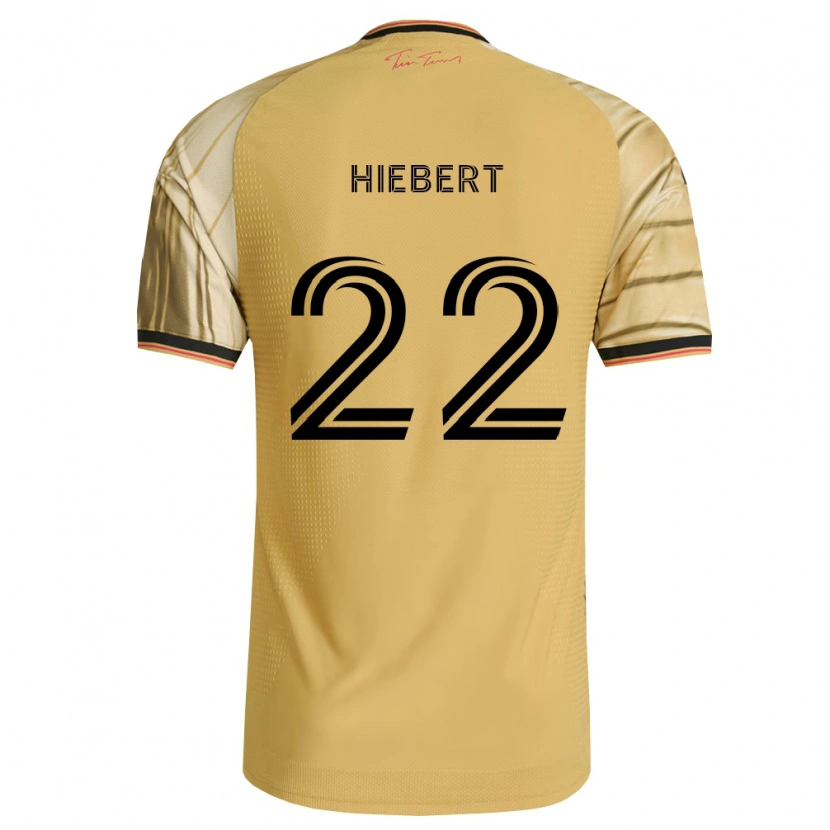 Danxen Kinder Kyle Hiebert #22 Braun Gelb Schwarz Auswärtstrikot Trikot 2026/27 T-Shirt