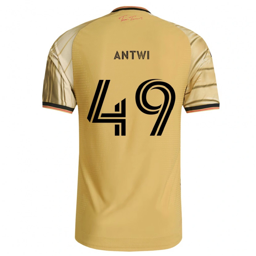 Danxen Kinder Seth Antwi #49 Braun Gelb Schwarz Auswärtstrikot Trikot 2026/27 T-Shirt