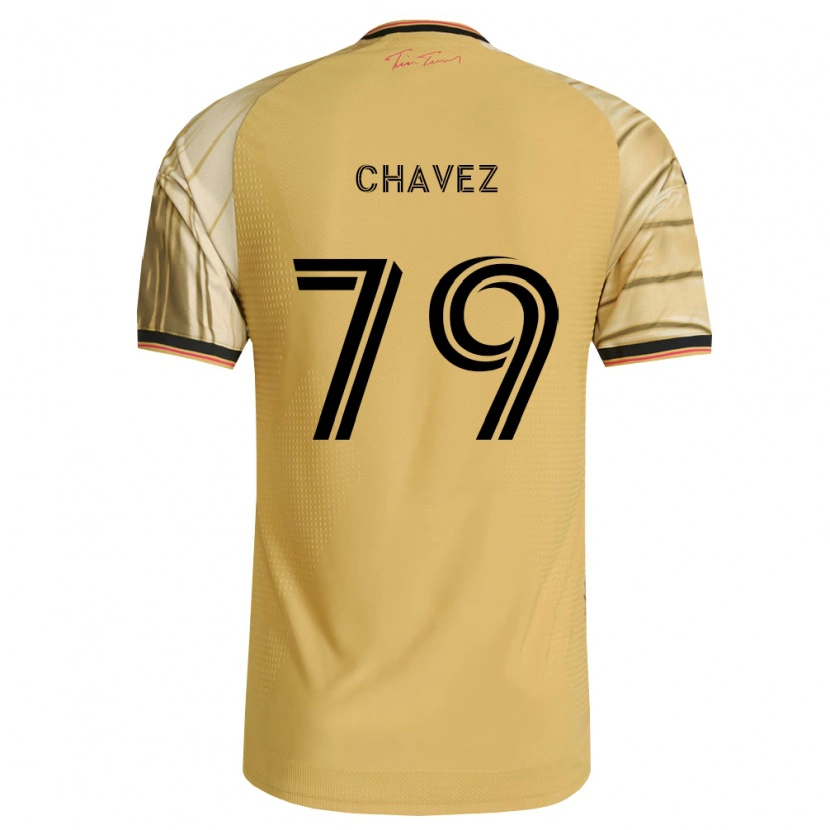 Danxen Kinder Emiliano Chavez #79 Braun Gelb Schwarz Auswärtstrikot Trikot 2026/27 T-Shirt