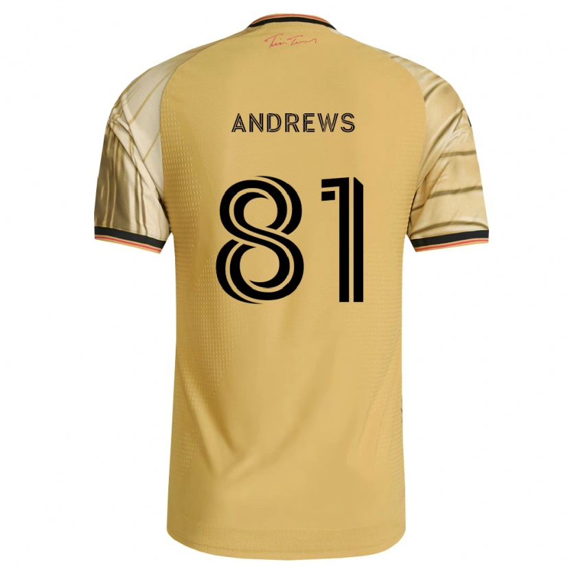 Danxen Kinder Joe Andrews #81 Braun Gelb Schwarz Auswärtstrikot Trikot 2026/27 T-Shirt