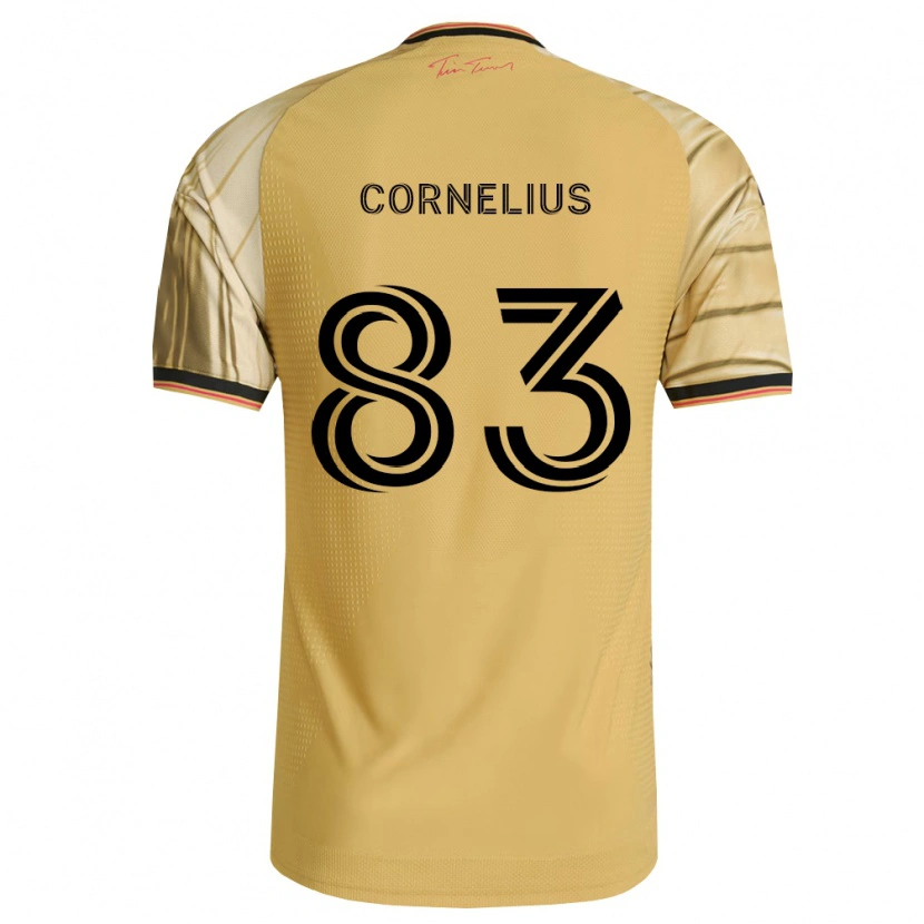 Danxen Kinder Lorenzo Cornelius #83 Braun Gelb Schwarz Auswärtstrikot Trikot 2026/27 T-Shirt