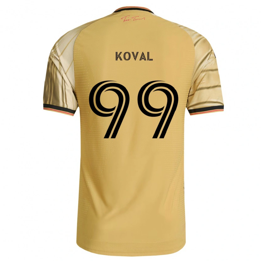 Danxen Kinder Stanislav Koval #99 Braun Gelb Schwarz Auswärtstrikot Trikot 2026/27 T-Shirt