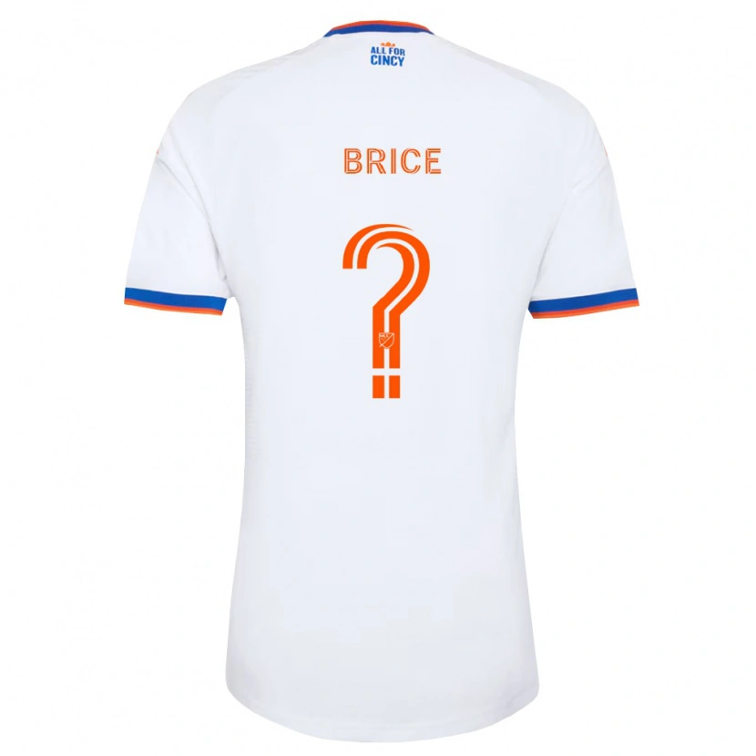 Danxen Kinder Nolan Brice #0 Weiß Marineblau Orange Auswärtstrikot Trikot 2026/27 T-Shirt