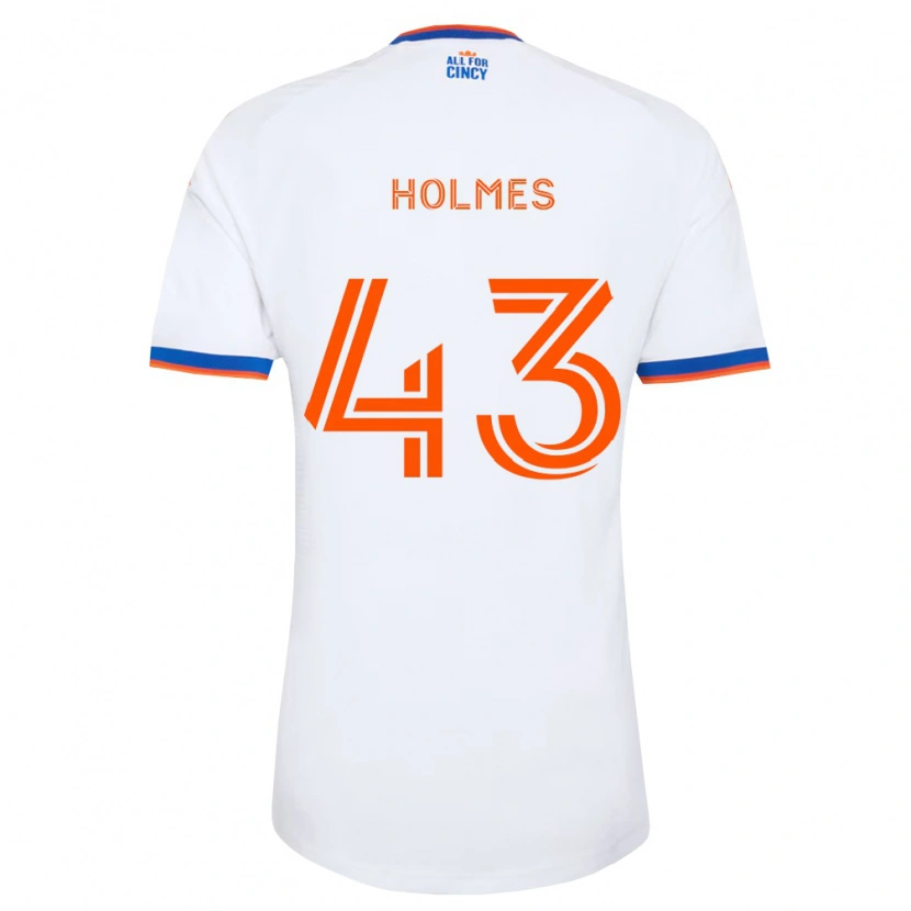 Danxen Kinder Charlie Holmes #43 Weiß Marineblau Orange Auswärtstrikot Trikot 2026/27 T-Shirt