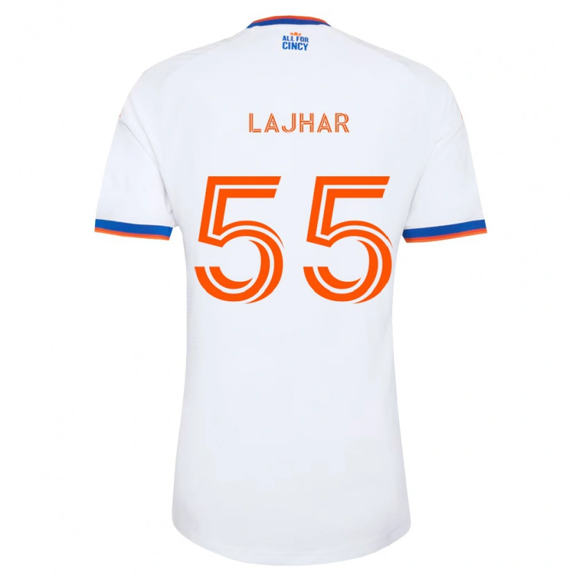 Danxen Kinder Ayoub Lajhar #55 Weiß Marineblau Orange Auswärtstrikot Trikot 2026/27 T-Shirt