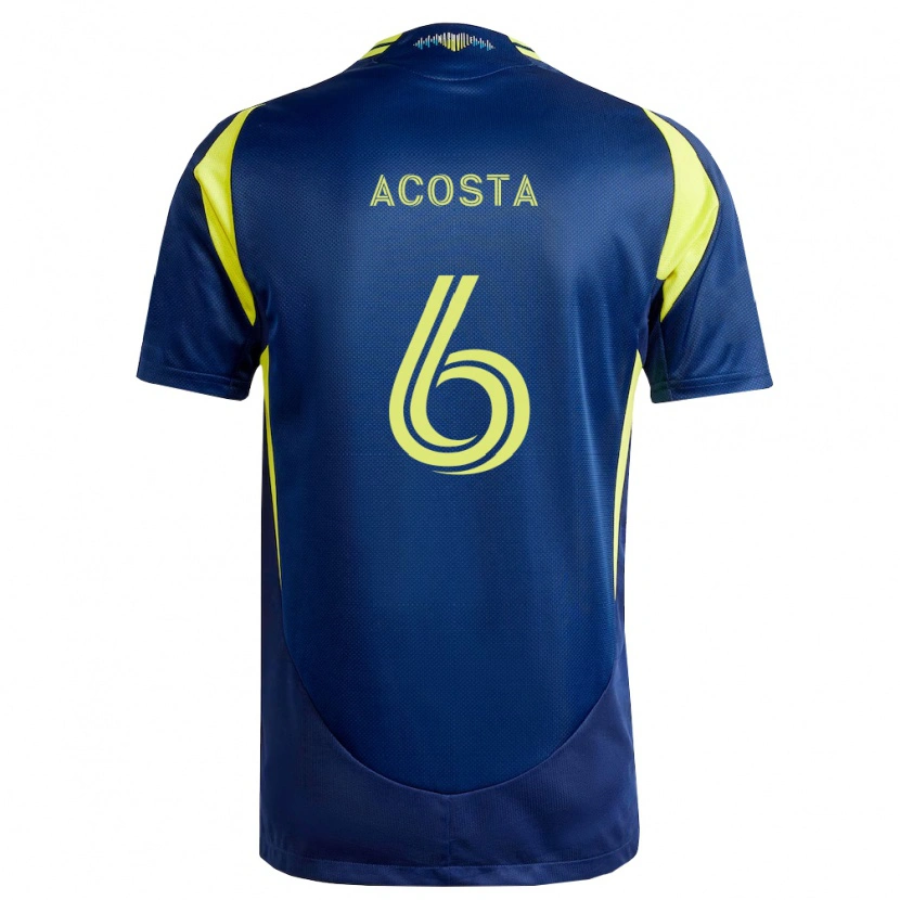 Danxen Kinder Bryan Acosta #6 Gelb Marineblau Auswärtstrikot Trikot 2026/27 T-Shirt