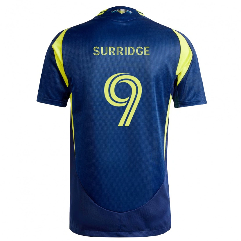 Danxen Kinder Sam Surridge #9 Gelb Marineblau Auswärtstrikot Trikot 2026/27 T-Shirt