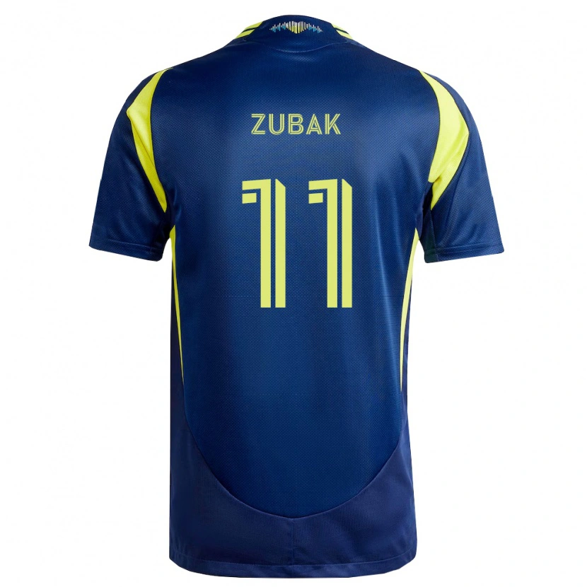Danxen Kinder Ethan Zubak #11 Gelb Marineblau Auswärtstrikot Trikot 2026/27 T-Shirt