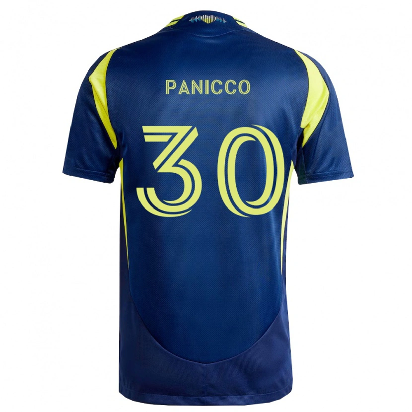 Danxen Kinder Elliot Panicco #30 Gelb Marineblau Auswärtstrikot Trikot 2026/27 T-Shirt